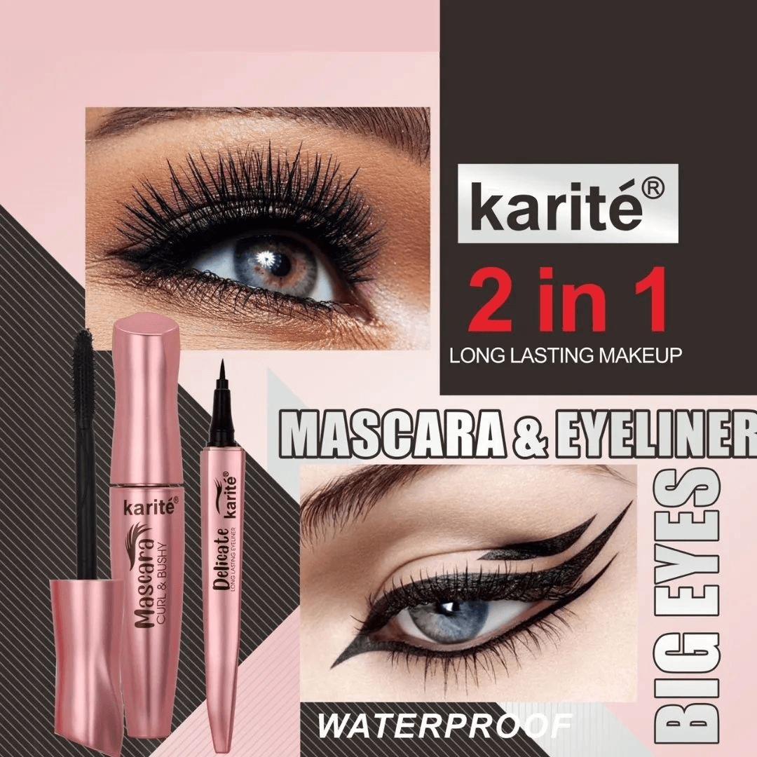 Karite 2 in 1 Big Eyes Mascara & Eyeliner - 15ml + 1ml