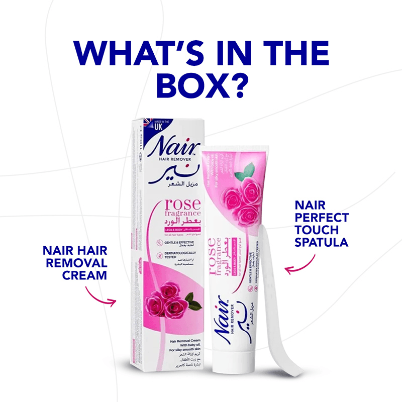 Nair Hair Remover Cream For Legs & Body With Rose Fragrance - 110g