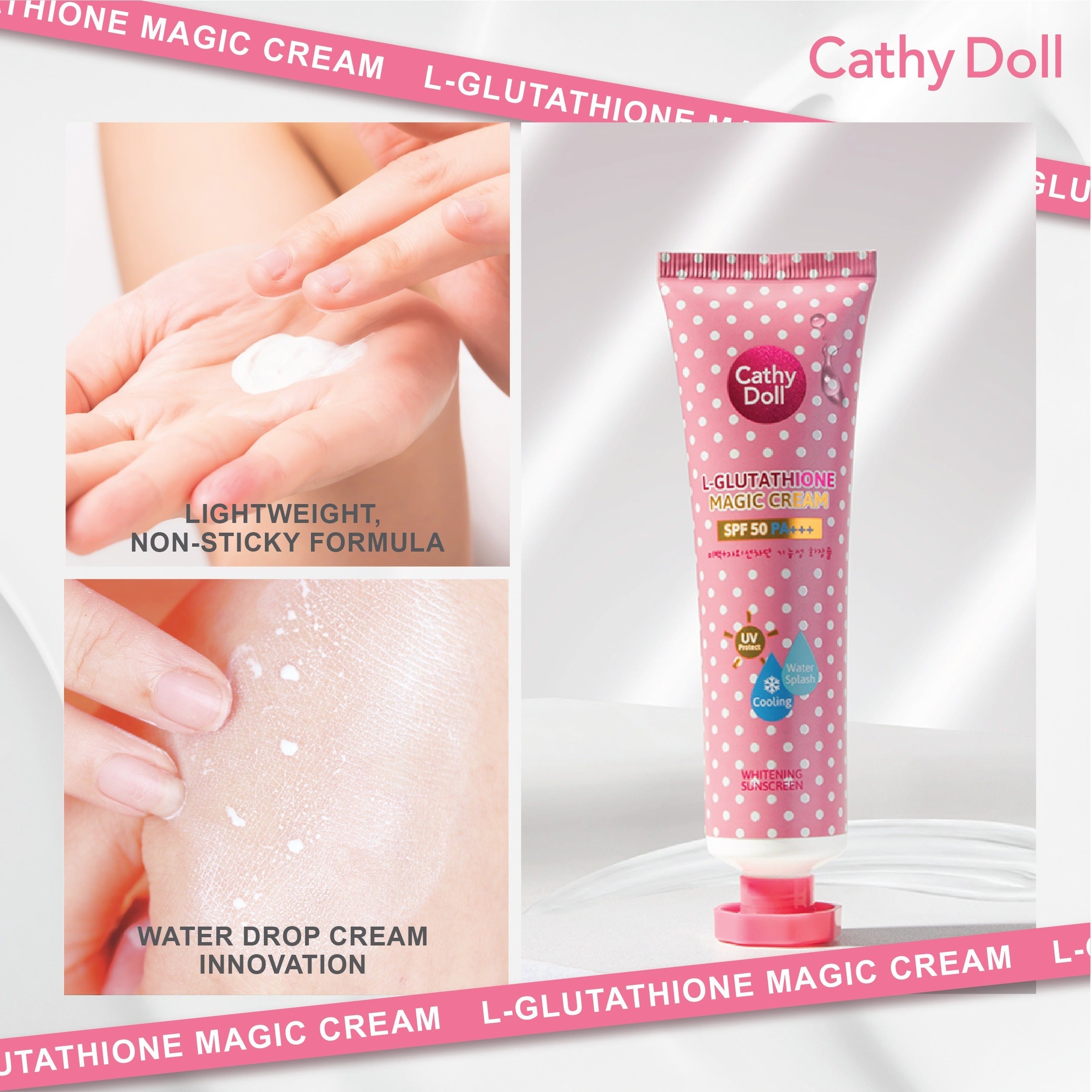 Cathy Doll L-Glutathione Magic Cream Sunscreen SPF 50 PA+++ - 60ml