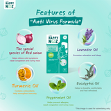 Happy Noz Adult Turmeric Oil Anti Virus Green Formula - 6 Pcs