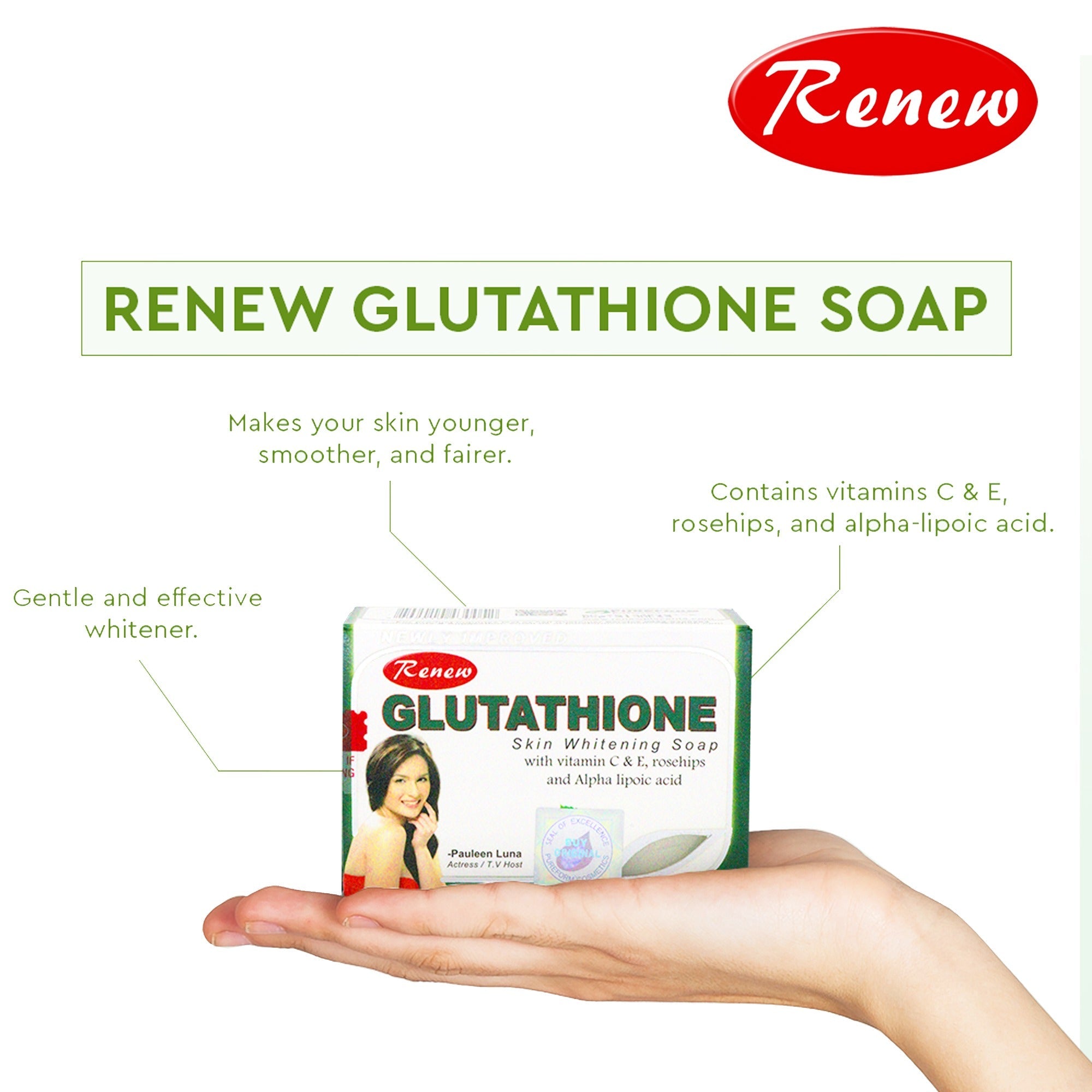 Glutathione Skin Whitening Soap 135g - Renew