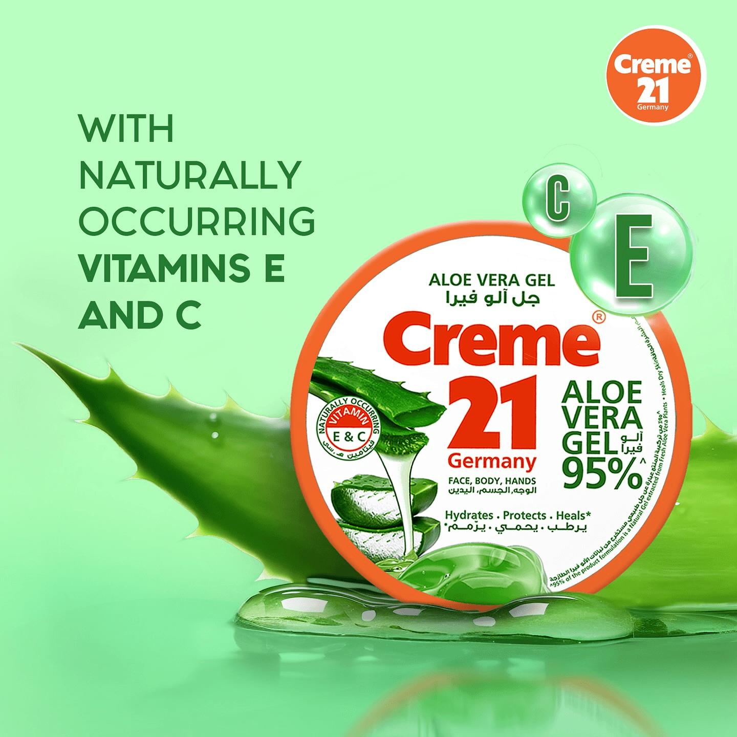 Creme 21 Moisturizing 95% Aloe Vera Gel - 300ml