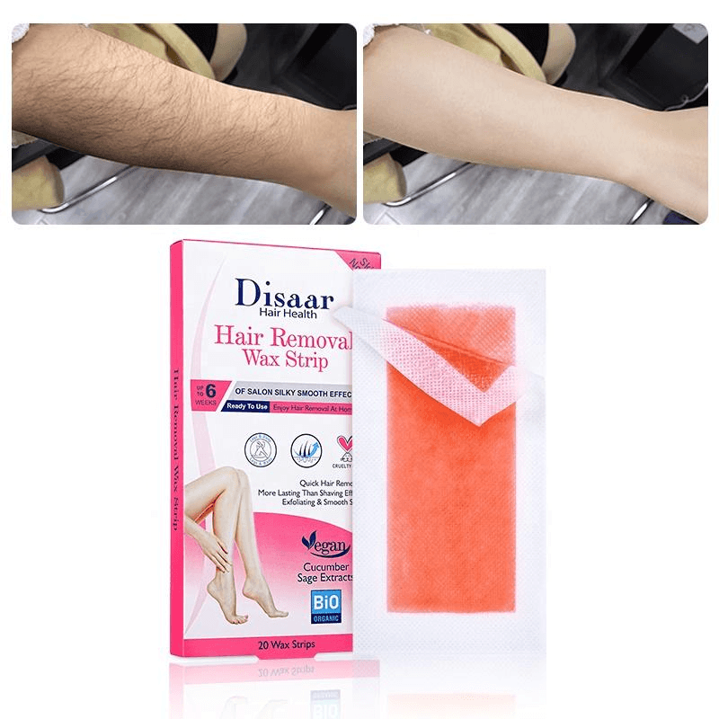 Disaar Hair Removal Wax Strips For Normal Skin - 20 Wax Strips