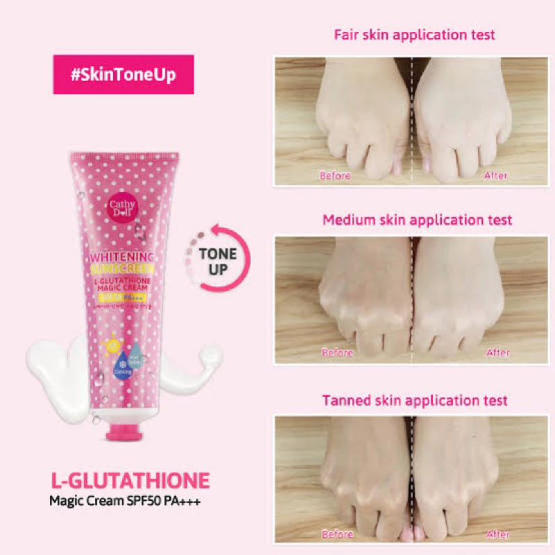 Cathy Doll L-Glutathione Magic Cream Sunscreen SPF 50 PA+++ - 60ml