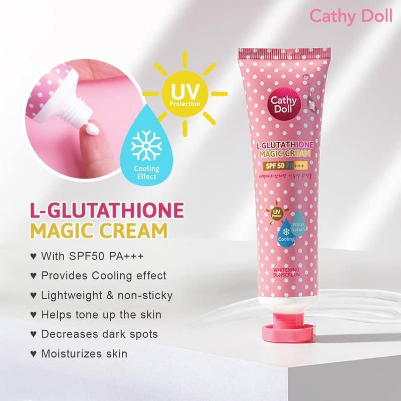 Cathy Doll L-Glutathione Magic Cream Sunscreen SPF 50 PA+++ - 60ml