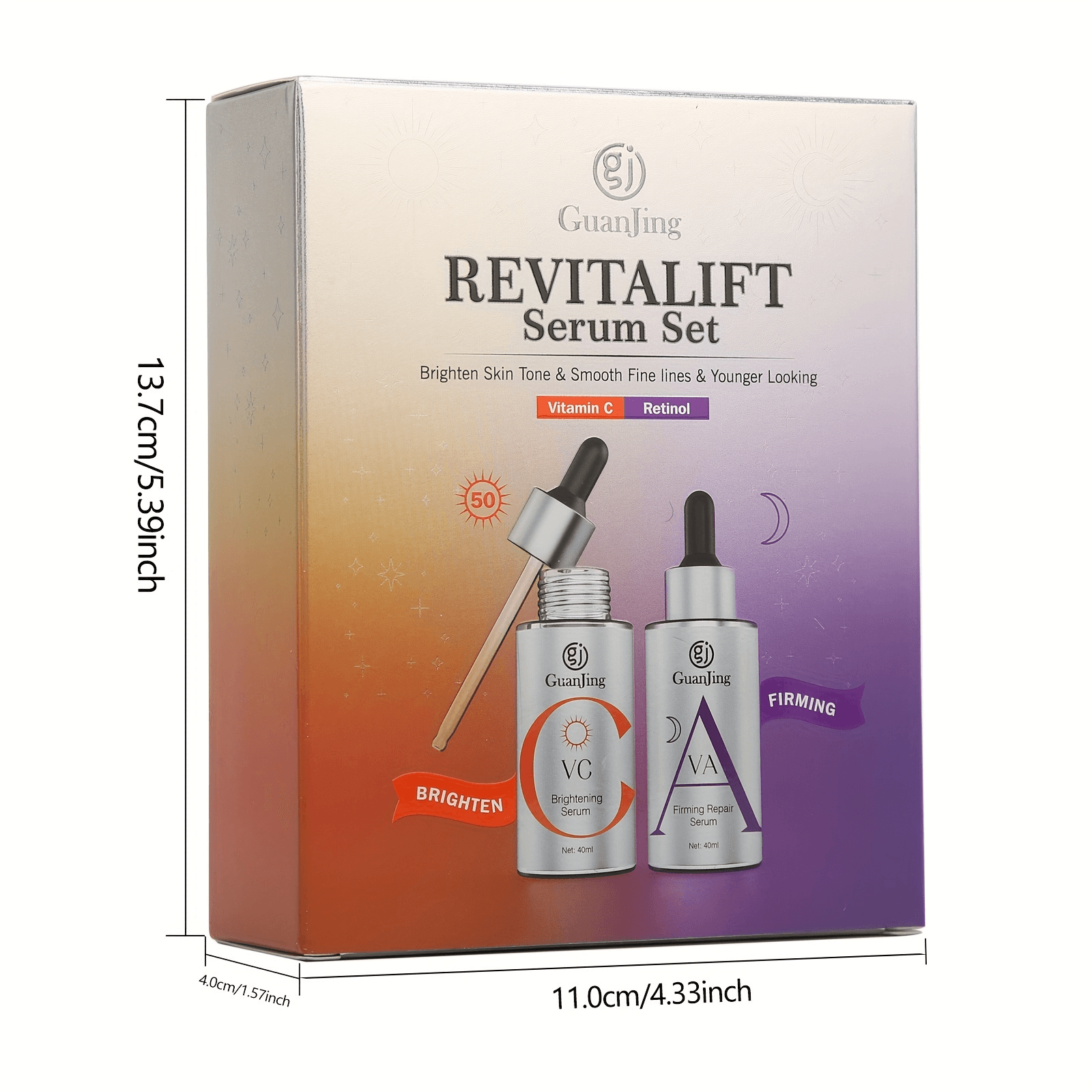 Guanjing Revitalift Brightening & Firming Serum Set - 40ml+40ml