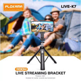 Plokama Live Streaming Bracket Tripod & Wireless Selfie Stick - K7