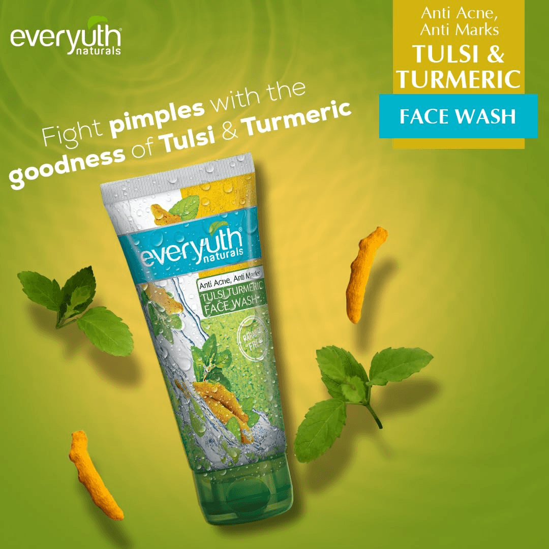 Everyuth Naturals Lemon & Cherry + Tulsi Turmeric Face Wash - 2 × 150g