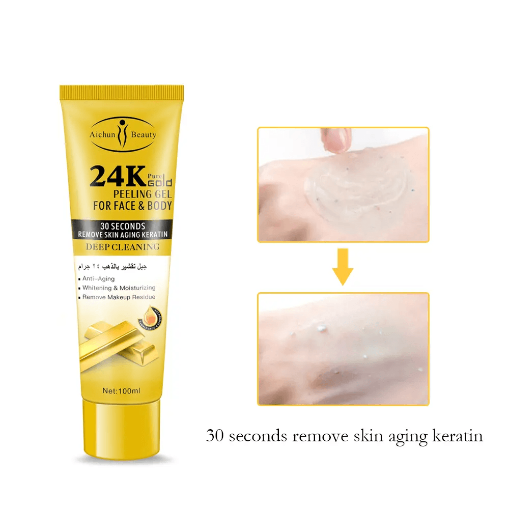 Aichun Beauty 24k Gold Face & Body Peeling Gel - 100ml