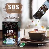 SOS Instant Coffee Powder Mix - 15g × 10 Sachets Thailand