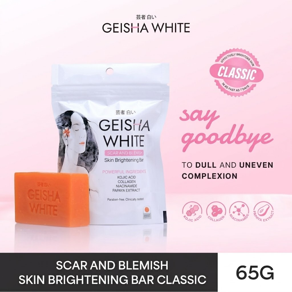 Geisha White Classic Skin Brightening Bar - 65g