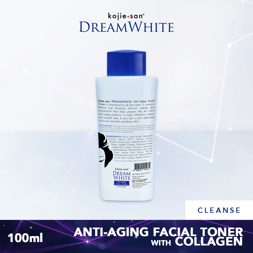 Kojie San Dream White Anti Aging Toner + Soap - 100ml + 135g