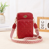 Women's Three Zipper Crossbody Wallet Bag - CB15023
