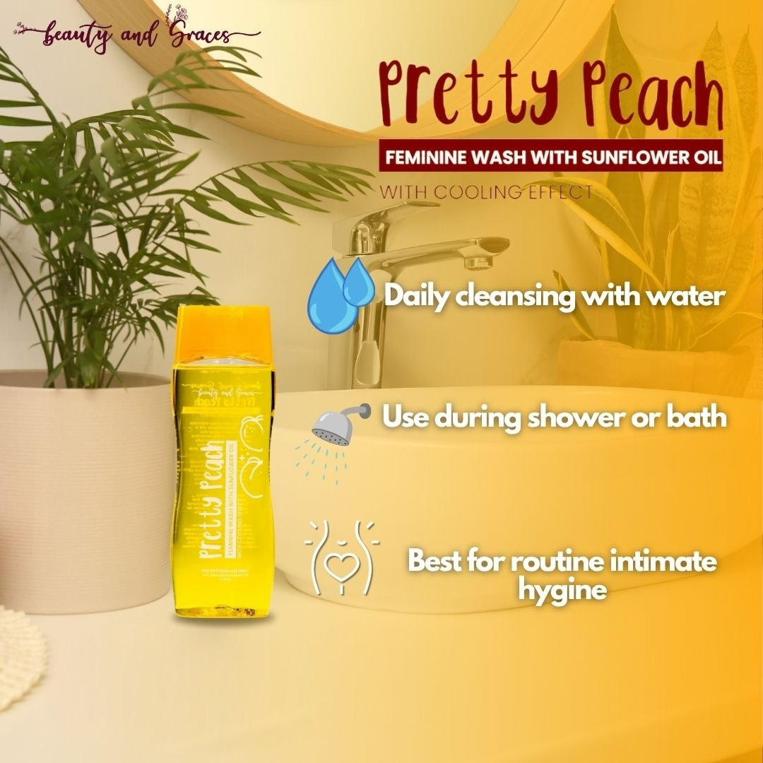 Beauty and Graces Pretty Peach Feminine Wash - 150ml