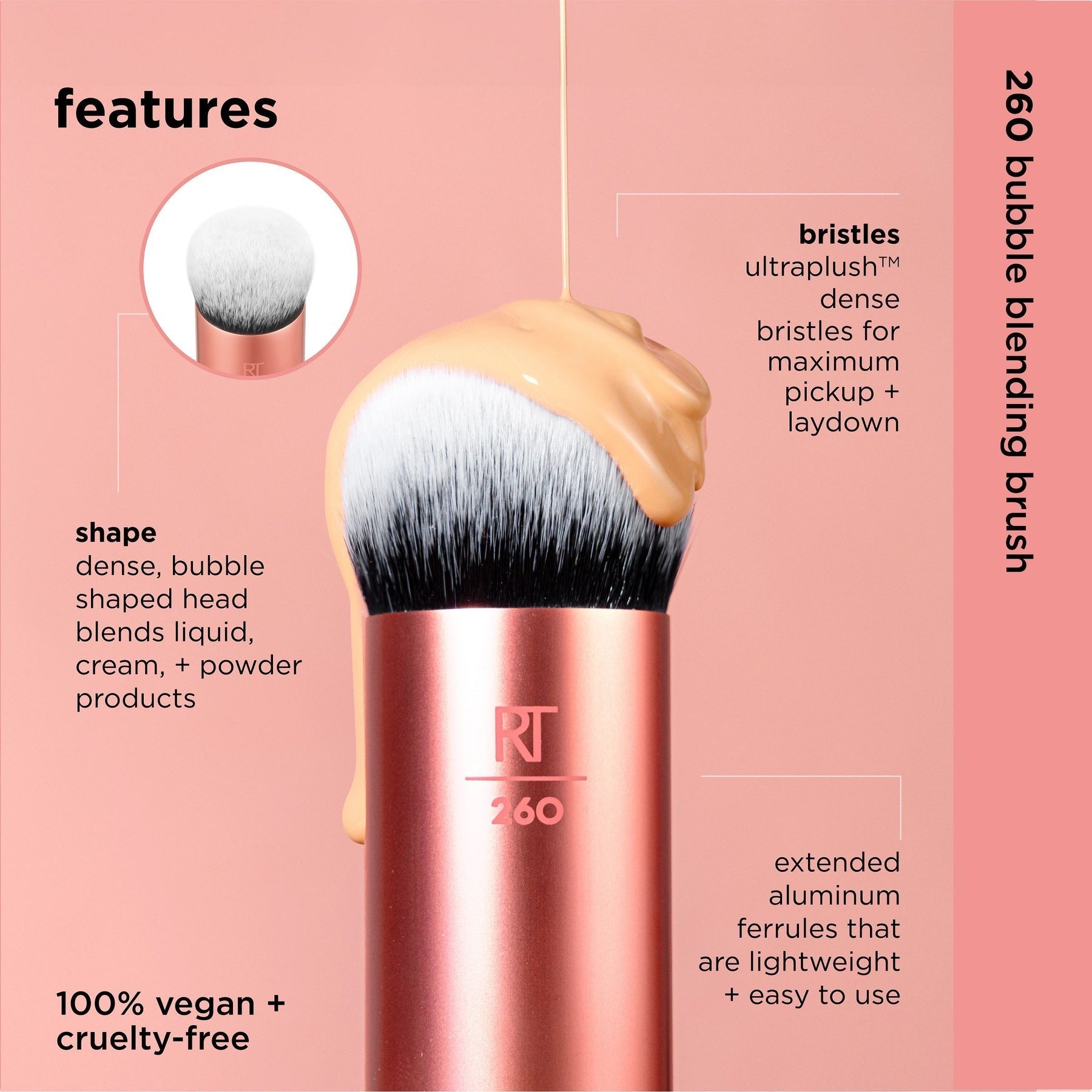 Real Techniques Bubble Blending Makeup Brush - 260