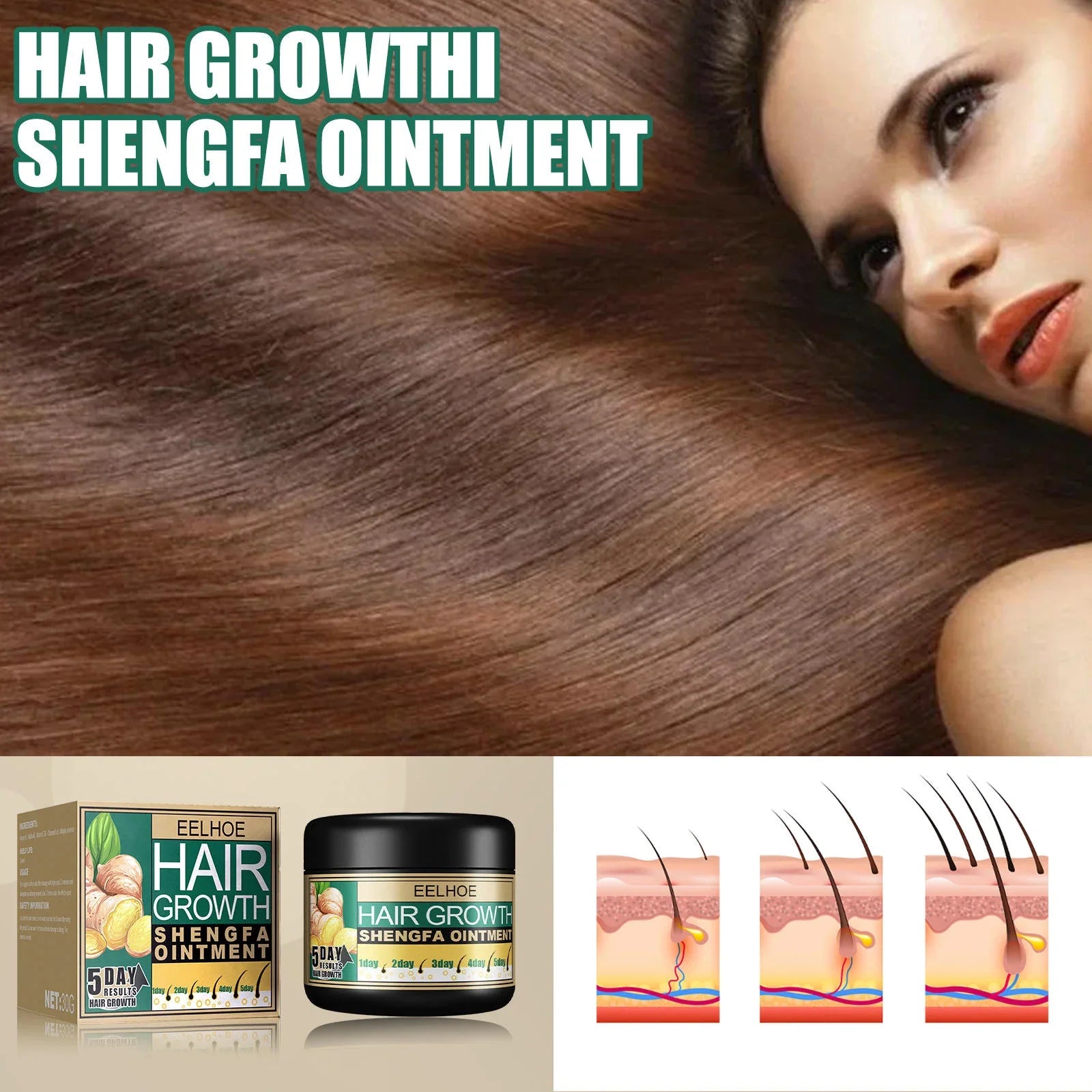 EELHOE Hair Growth Shengfa Cream - 100g