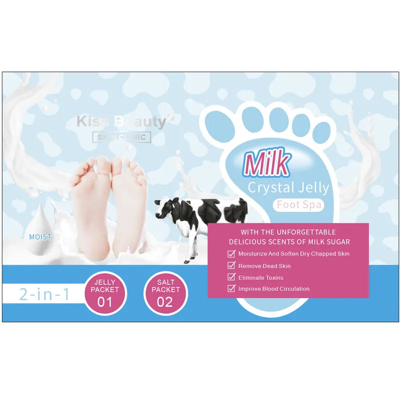 Kiss Beauty Milk Crystal Jelly Foot Spa - 40g+40g