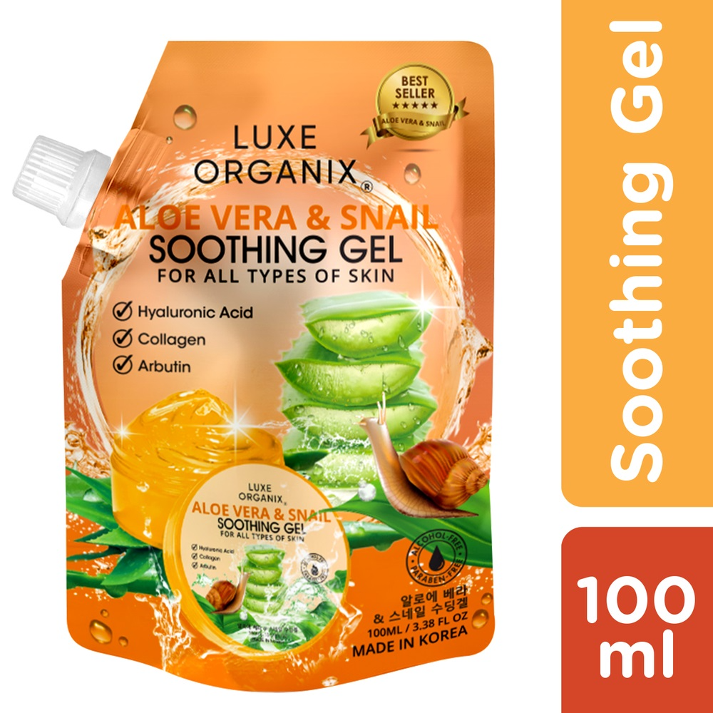 Luxe Organix Aloe Vera & Snail Soothing Gel - 100ml