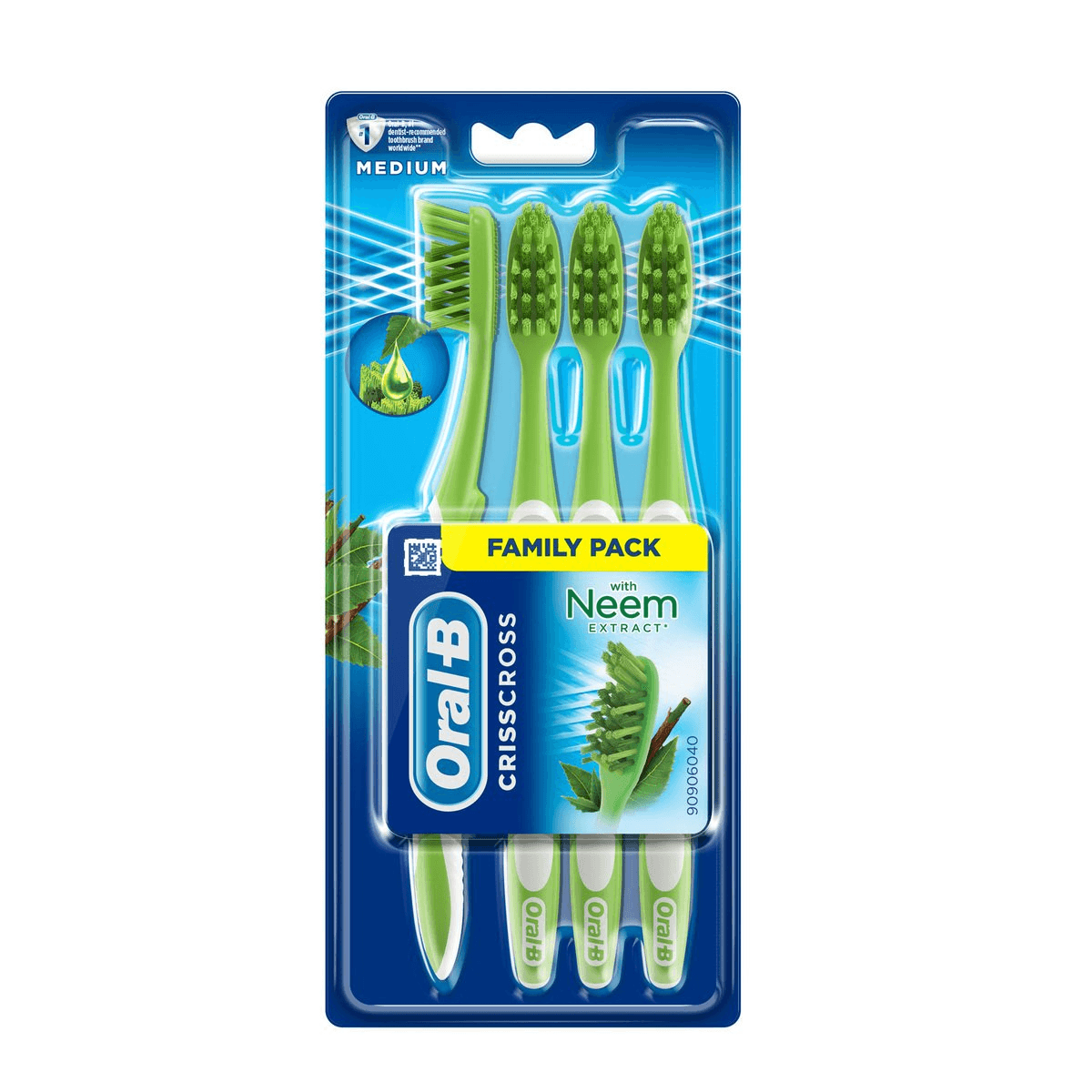 Oral-B Criss Cross Toothbrush With Neem Extract - Medium