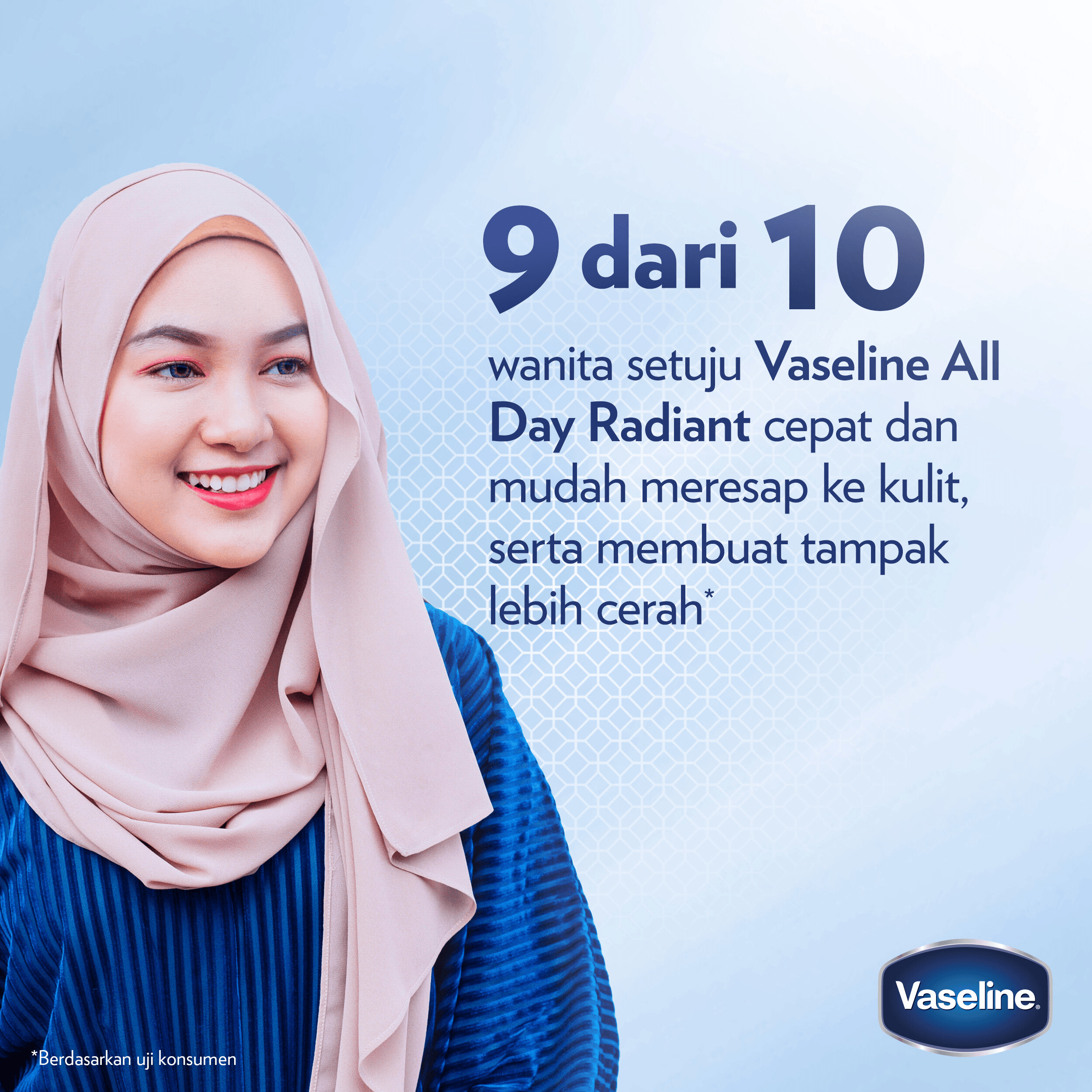 Vaseline Hijab Bright All Day Radiant Cooling Serum - 180ml