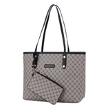 Women's Vintage Pattern Large Tote Bag With Small Purse - 9024#