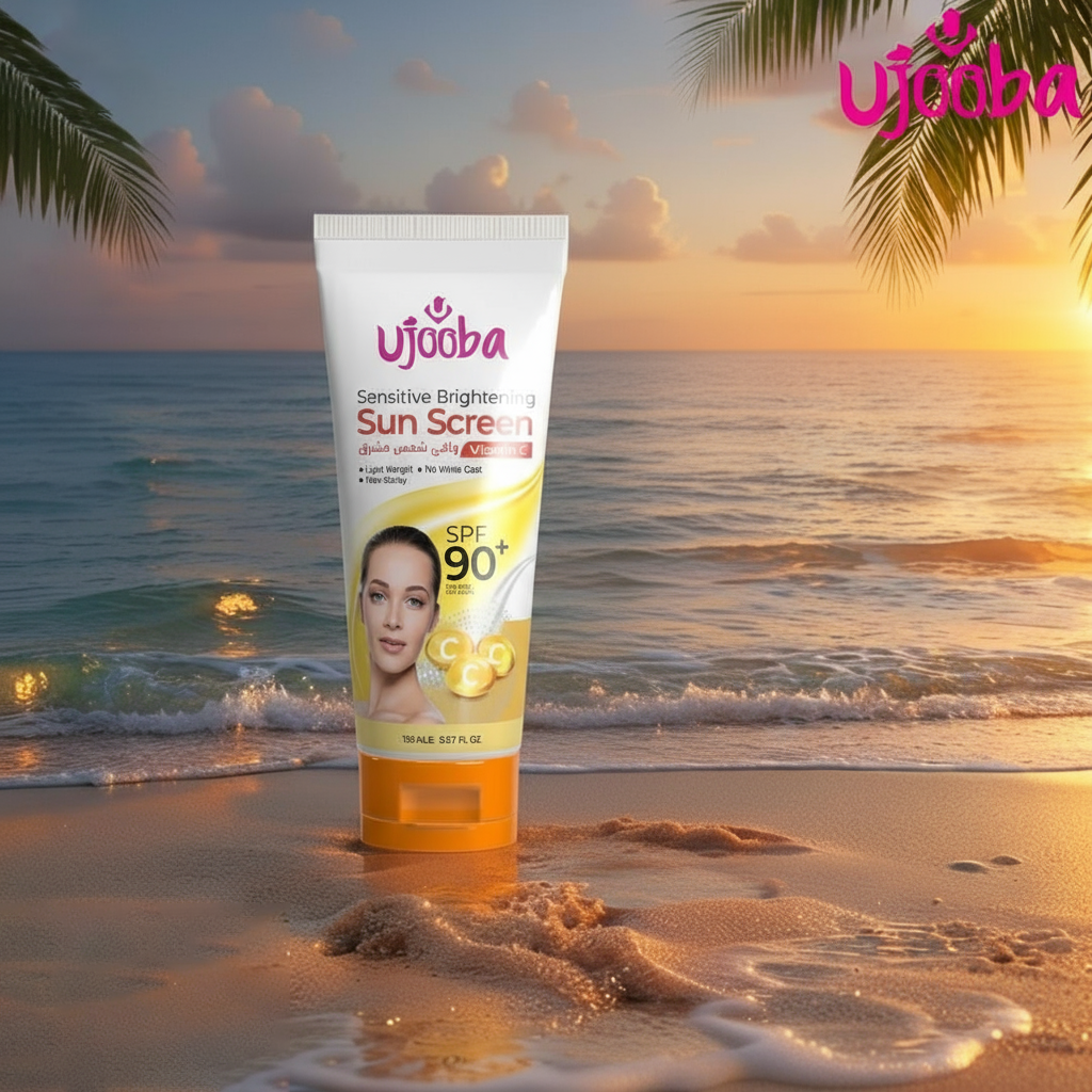 Ujooba Sensitive Brightening Sun Screen SPF90+ Vitamin C - 150ml