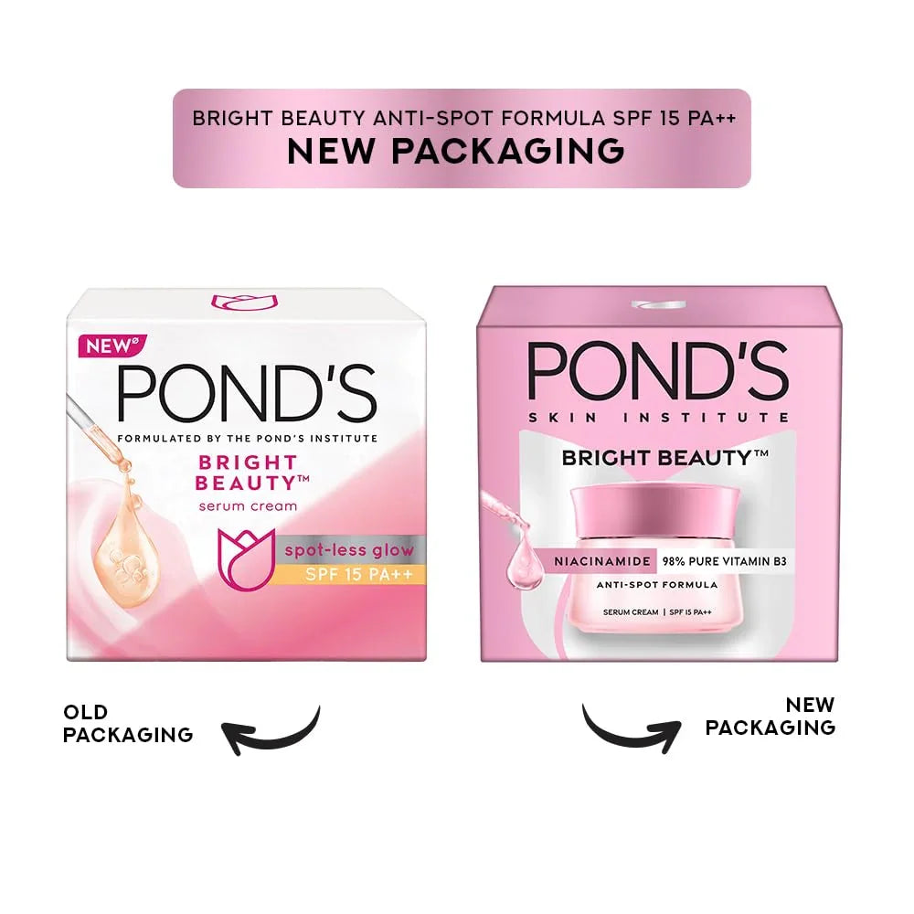 Ponds Bright Beauty Anti-Spot Niacinamide Serum Cream SPF 15 PA++ - 50g