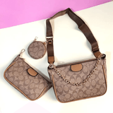 حقيبة كروس بودي أنيقة من BAGCO - مجموعة من 3 قطع - GN012304001