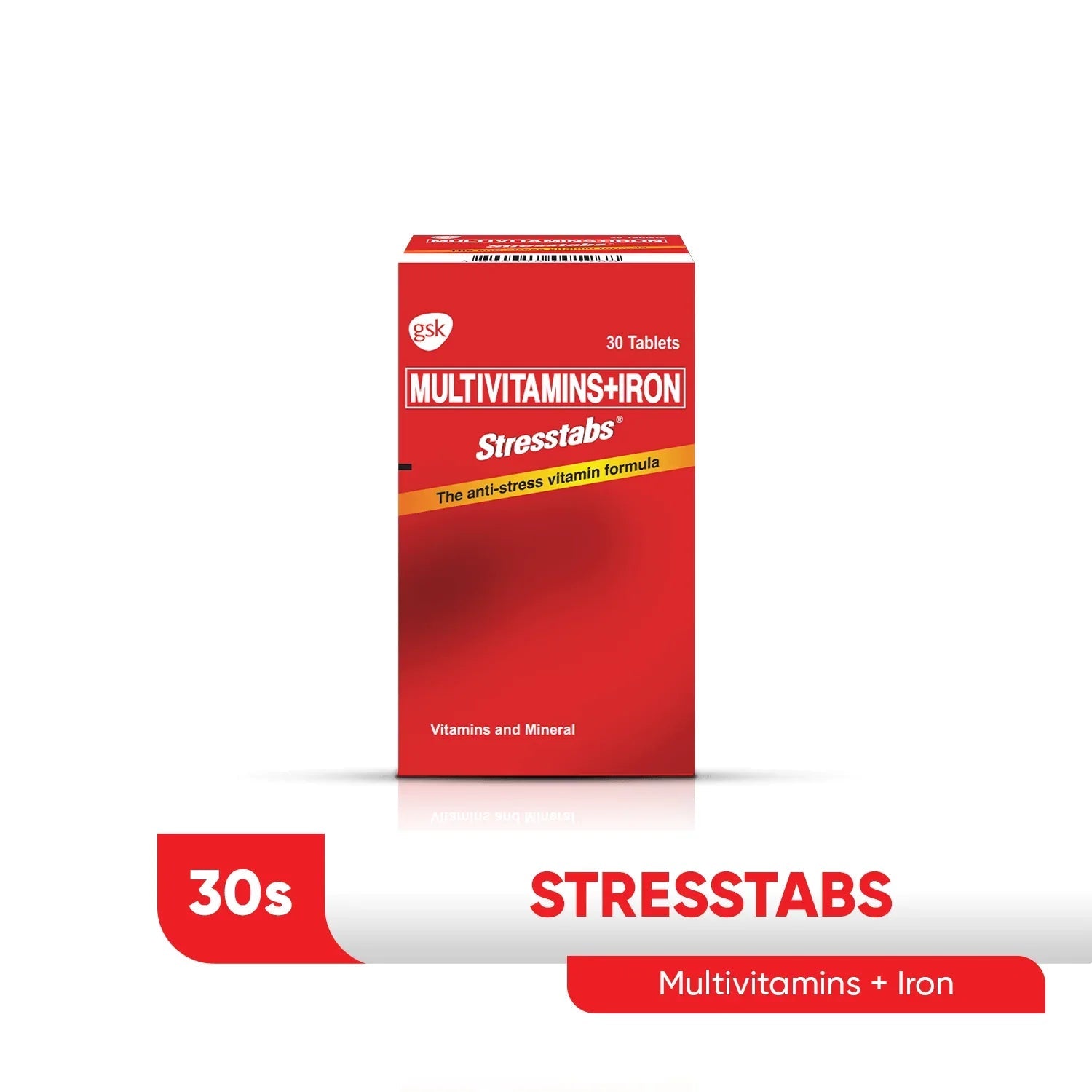 Stresstabs Multivitamins + Iron The Anti-Stress Vitamin Formula