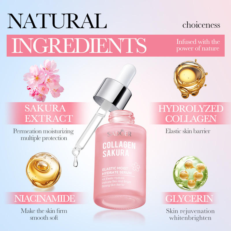 Sadoer Collagen Sakura Elastic Moist Hydrate Serum - 30ml