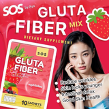 SOS Gluta Fiber Mix Juice - 15g × 10 Sachets Thailand