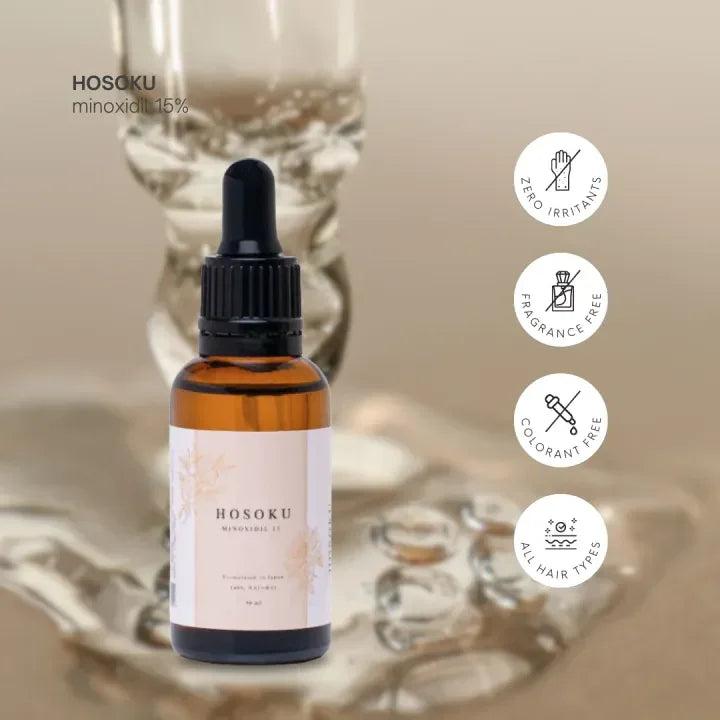 HOSOKU Minoxidil 15% Hair Regrowth Oil - 30ml