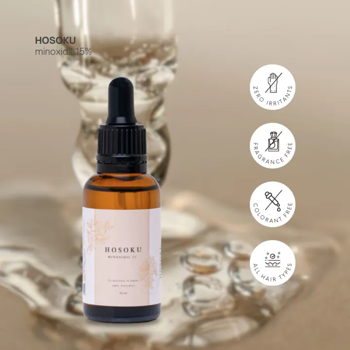 HOSOKU Minoxidil 15% Hair Regrowth Oil - 30ml