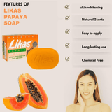 Likas Papaya Skin Whitening Fairness Soap Bathing Bar 135gm