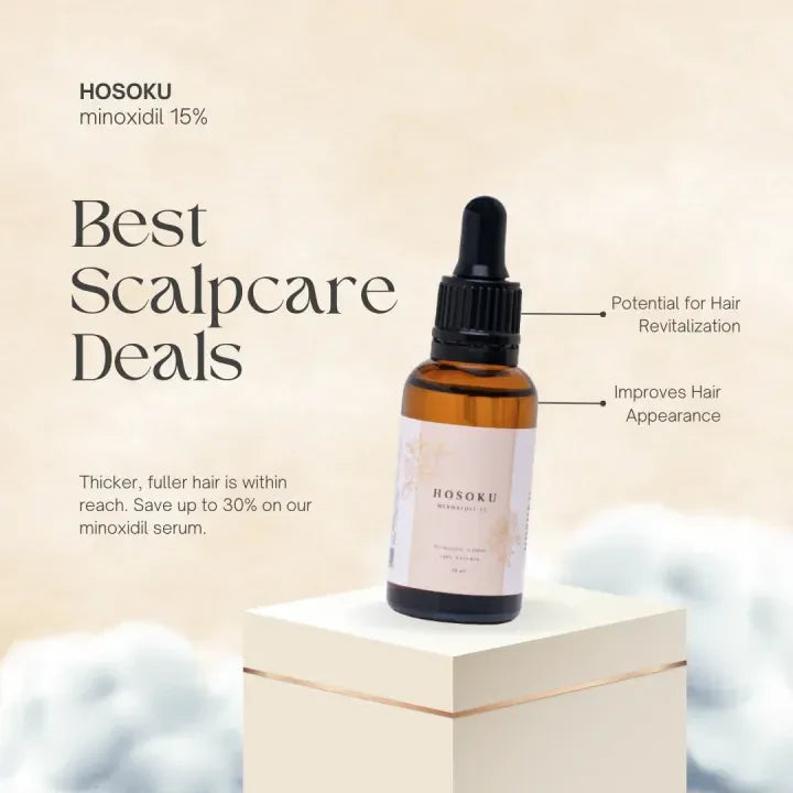 HOSOKU Minoxidil 15% Hair Regrowth Oil - 30ml