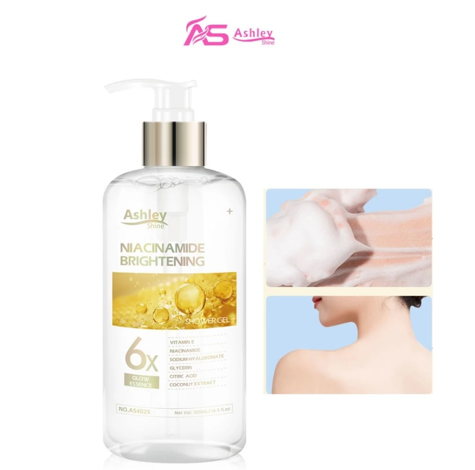 Ashley Shine Niacinamide Brightening 6x Glow Shower Gel - 500ml