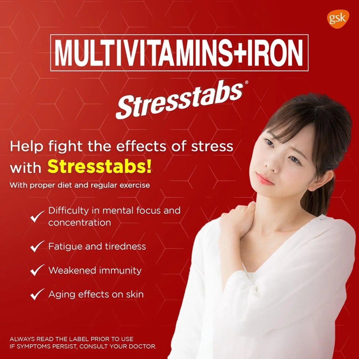 Stresstabs Multivitamins + Iron The Anti-Stress Vitamin Formula