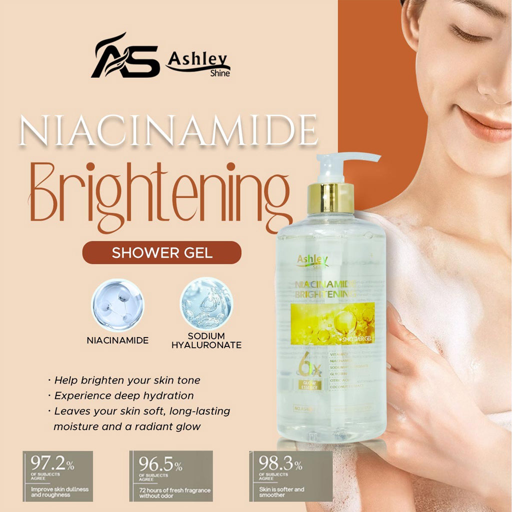 Ashley Shine Niacinamide Brightening 6x Glow Shower Gel - 500ml