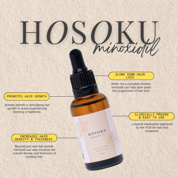 HOSOKU Minoxidil 15% Hair Regrowth Oil - 30ml