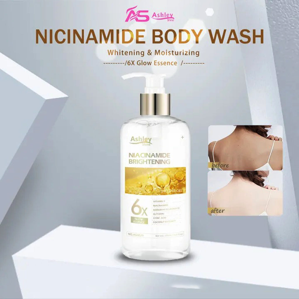 Ashley Shine Niacinamide Brightening 6x Glow Shower Gel - 500ml