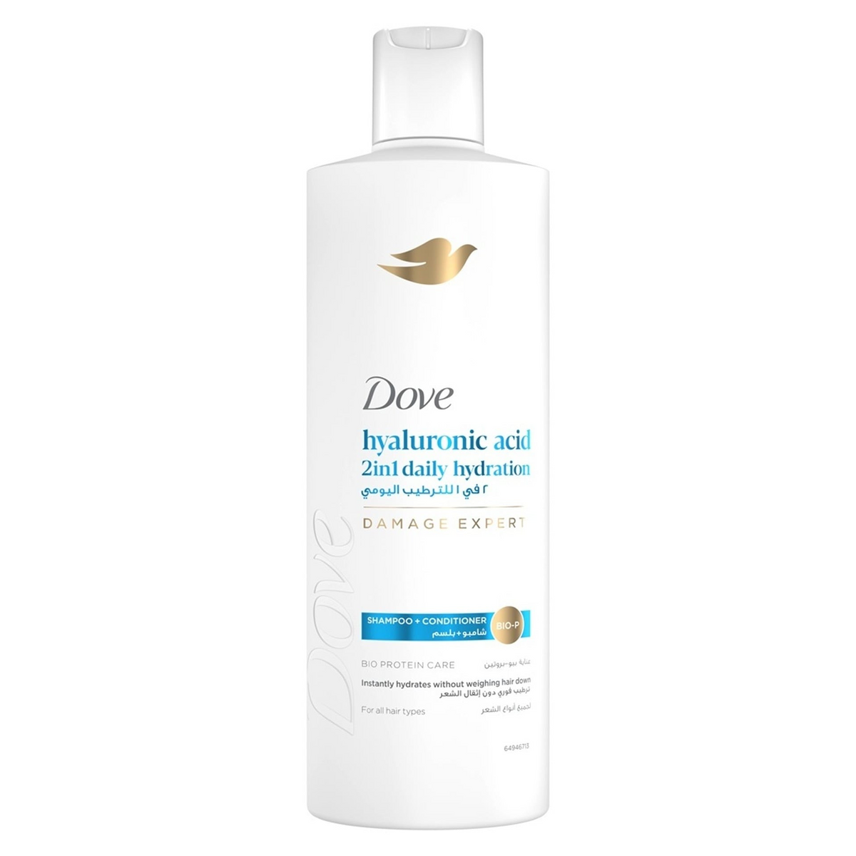 Dove Hyalurnic Acid 2 In 1 Shampoo + Conditioner - 400ml