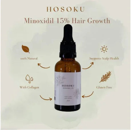 HOSOKU Minoxidil 15% Hair Regrowth Oil - 30ml