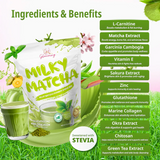 Glowming Milky Matcha Appetite Suppressant Drink - 10 Sachets × 20g