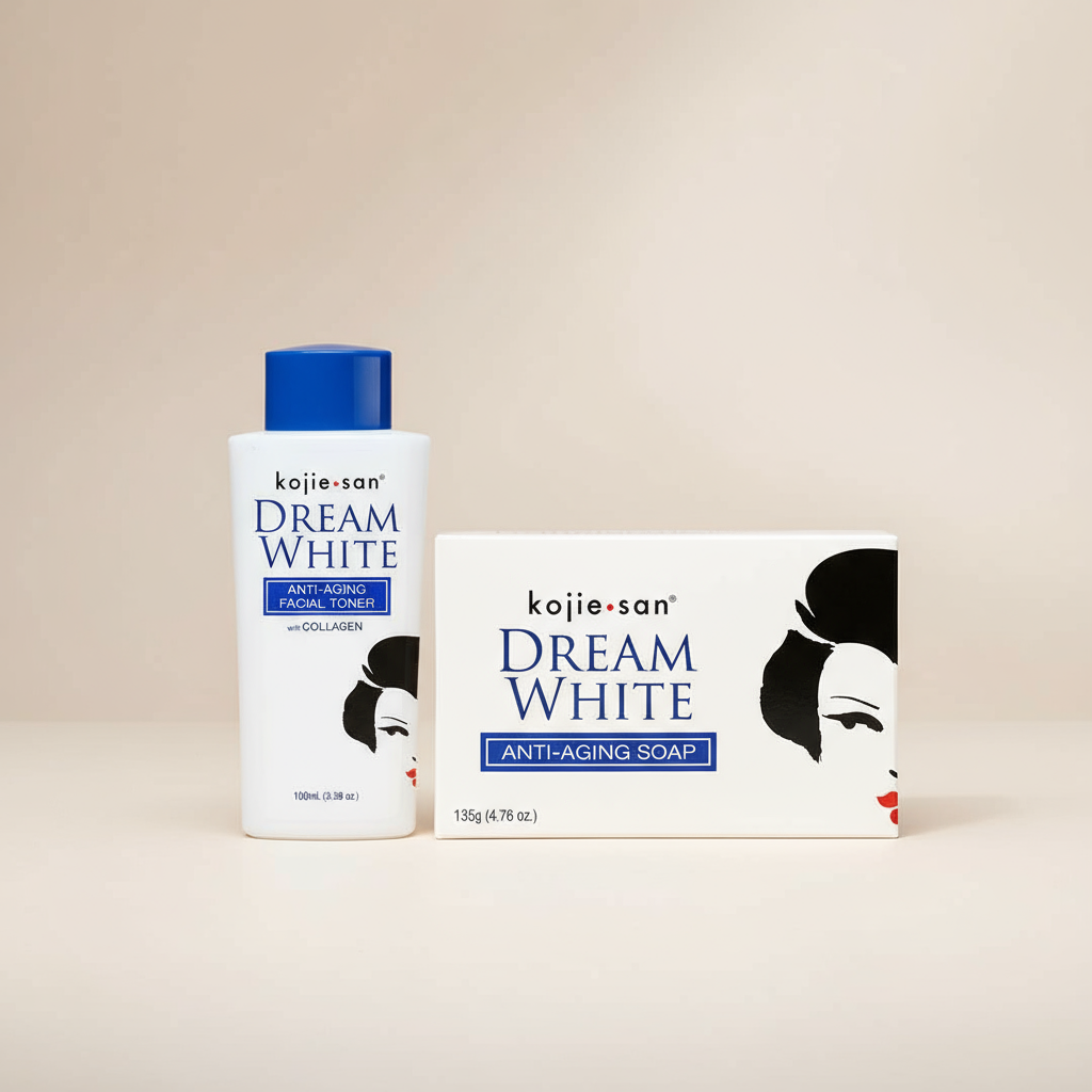 Kojie San Dream White Anti Aging Toner + Soap - 100ml + 135g