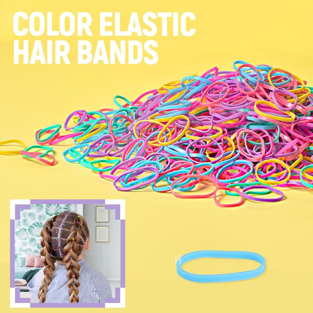 Mini Elastic Rubber Bands Mixed Colors KT-108-A