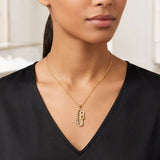 Unique Design Golden Stainless Steel Necklace with pendant - FJ4235
