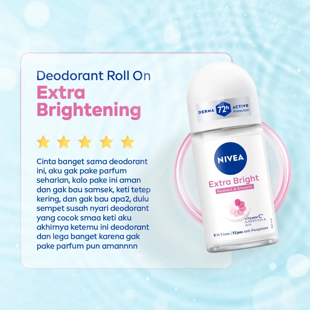 Nivea Extra Bright Radiant & Smooth Deodorant Roll-On - 50ml