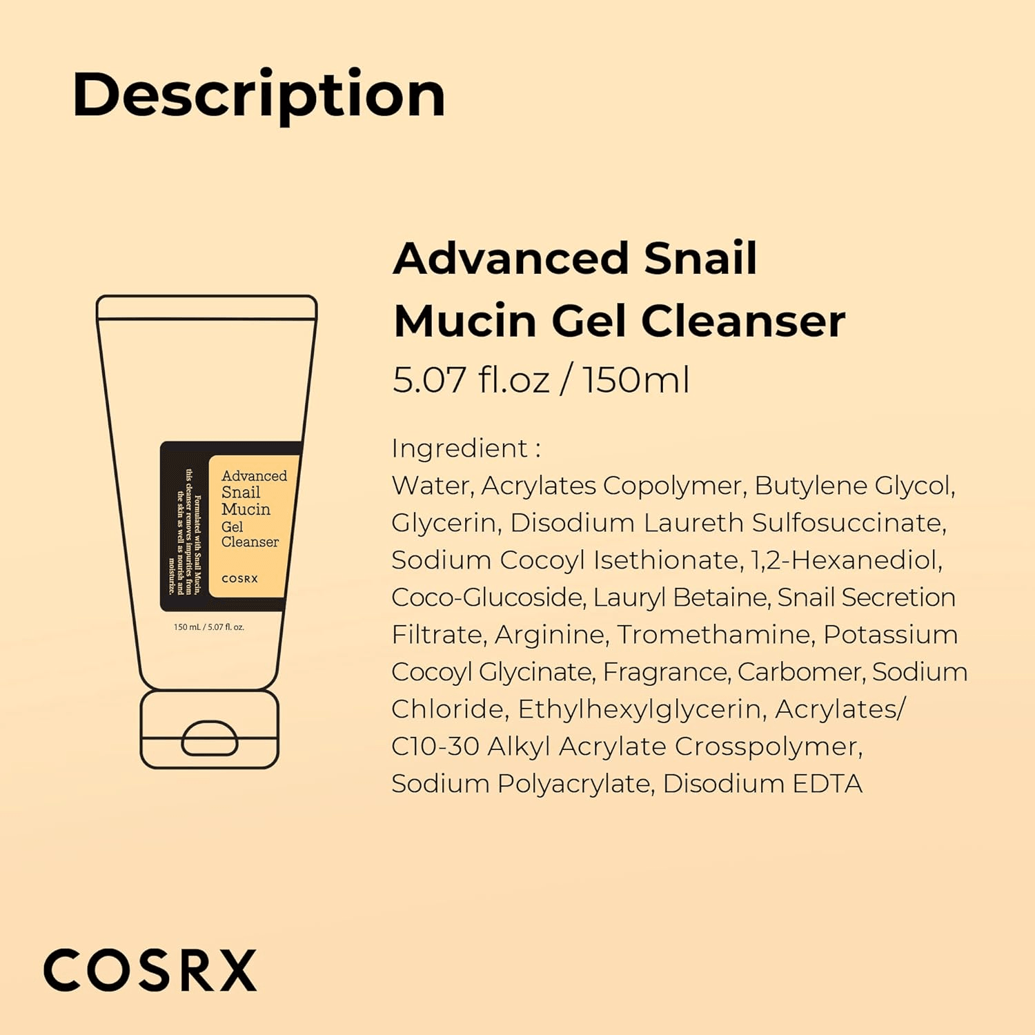 COSRX Advanced Snail Mucin Gel Cleanser - 150ml