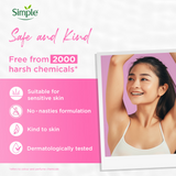 Simple Invisible Anti-Perspirant Deodorant Roll On - 45ml