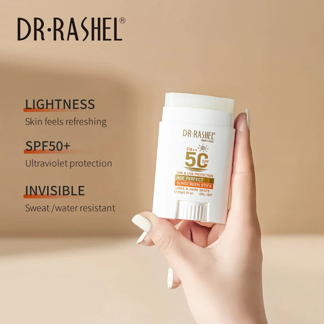 دكتور راشيل ستيك واقي شمس مثالي لمقاومة علامات التقدم في العمر SPF 50 PA++ - 20 جرام